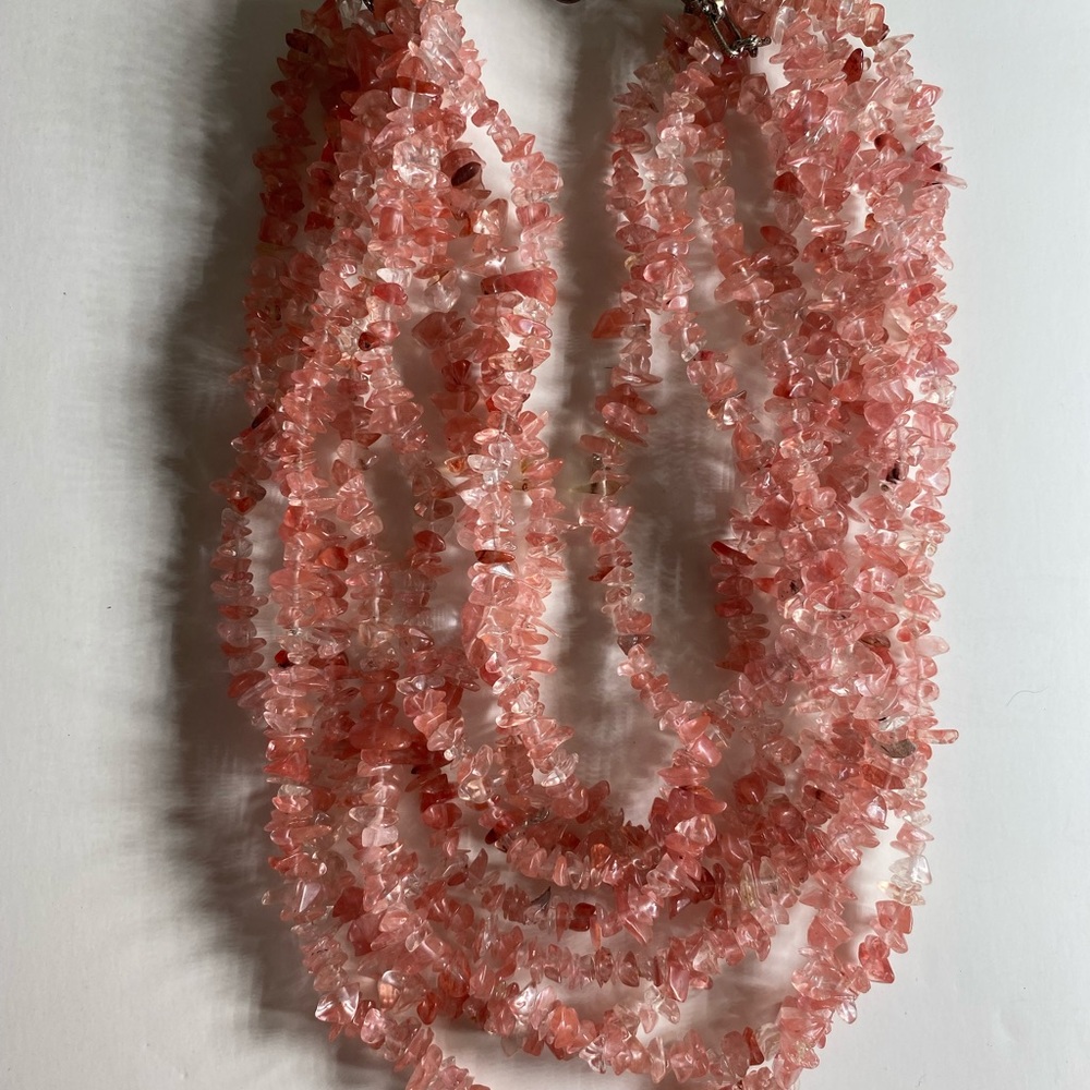 Vintage Pink Stone Necklace
